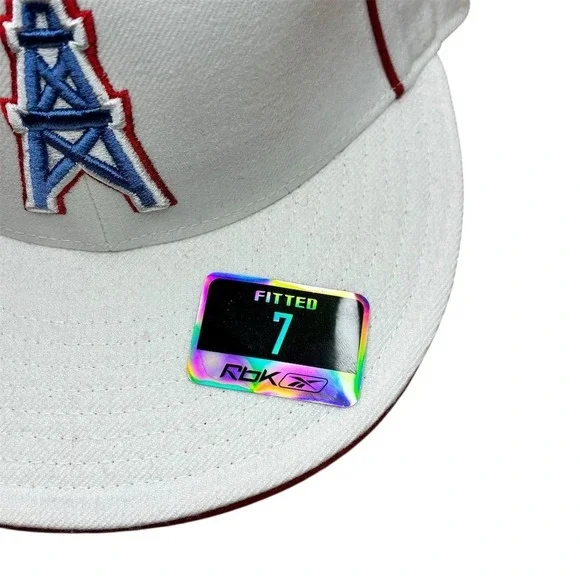 Vintage‎ Houston Oilers NFL Red Hat Reebok Unisex Size 7 Football Cap - Picture 2 of 9